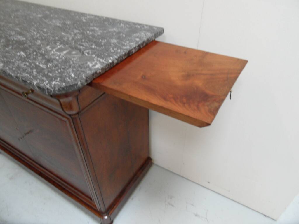 Antique mahogany sideboard with marble top