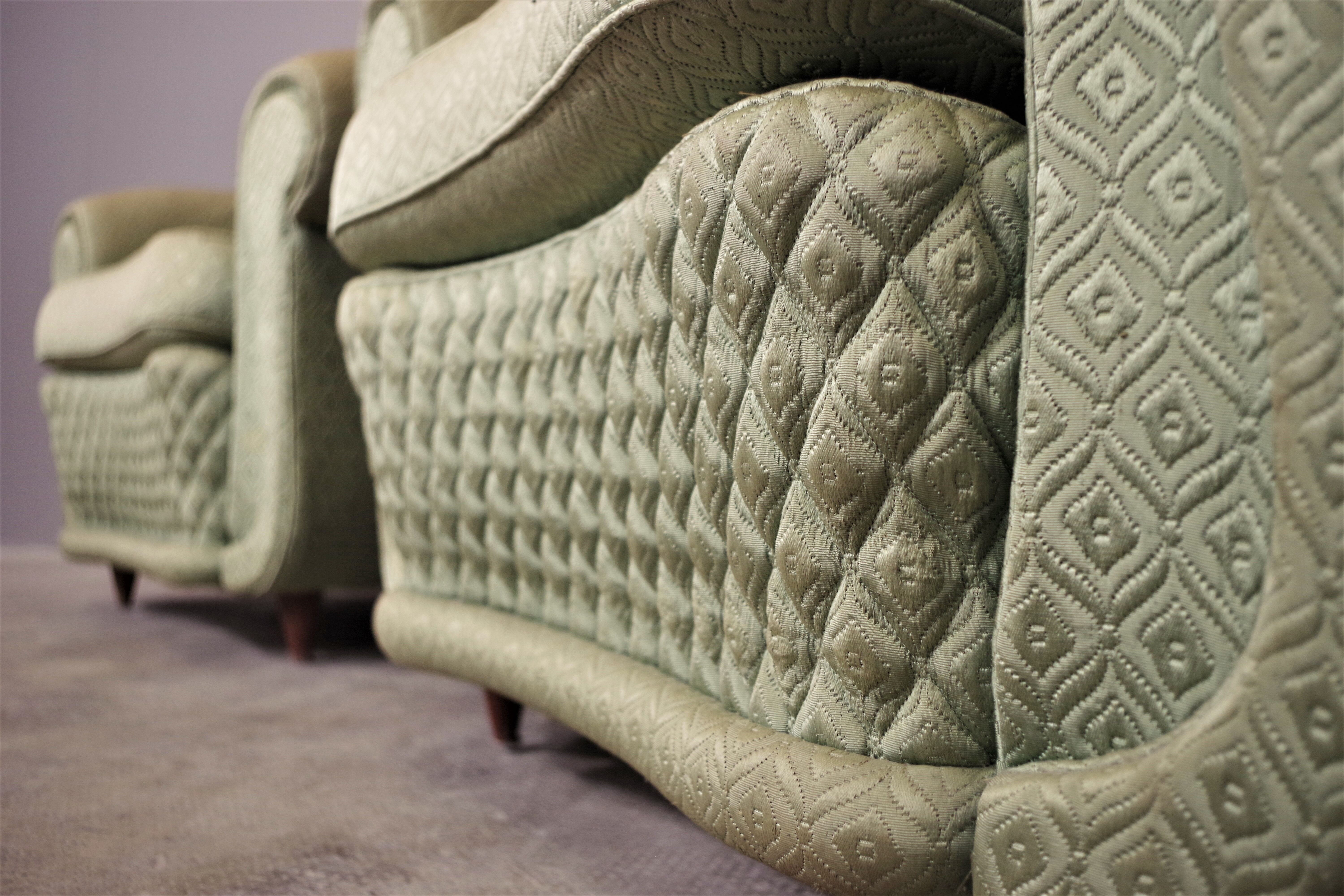 Fan-shaped armchairs set of 2