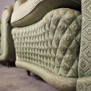 Fan-shaped armchairs set of 2