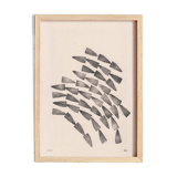 Painting on paper - abstract painting b107 - signed Eawy