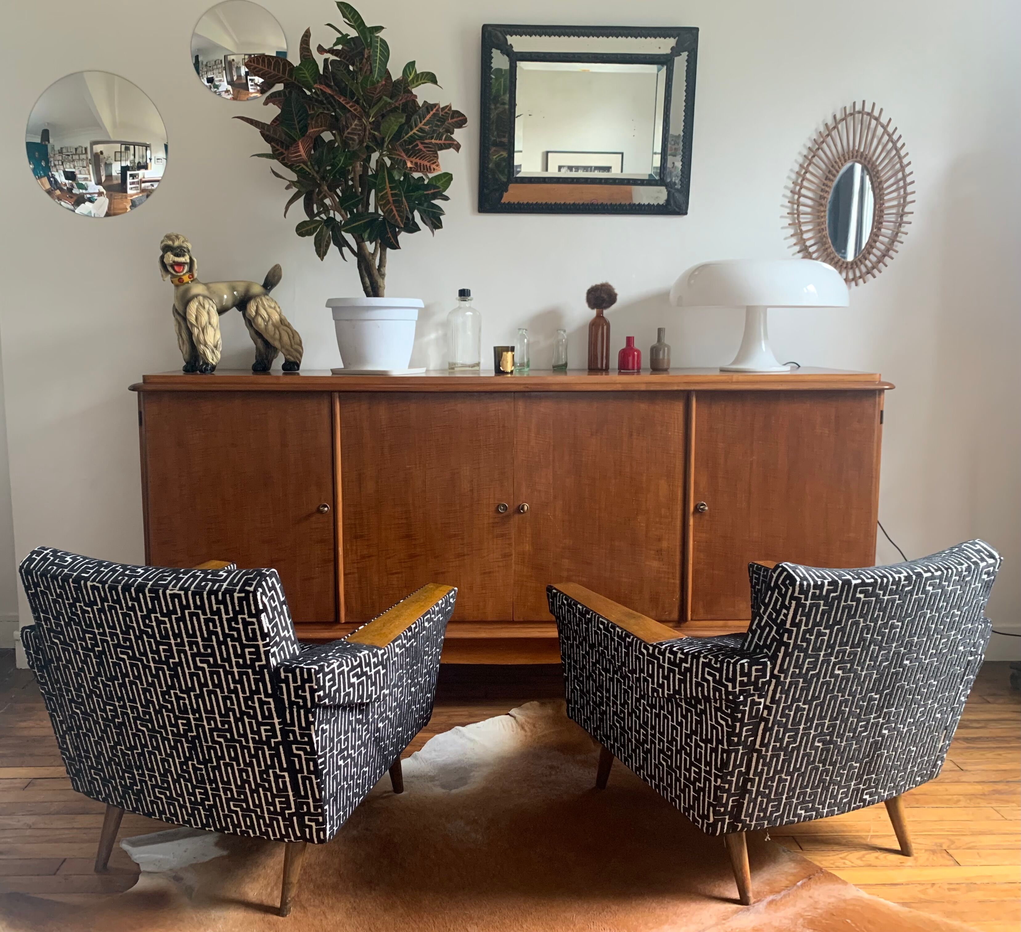 Paire de fauteuils 50's