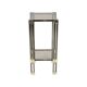 Hollywood Regency Side Table Plant Table Smoked Glass Chrome 1970s