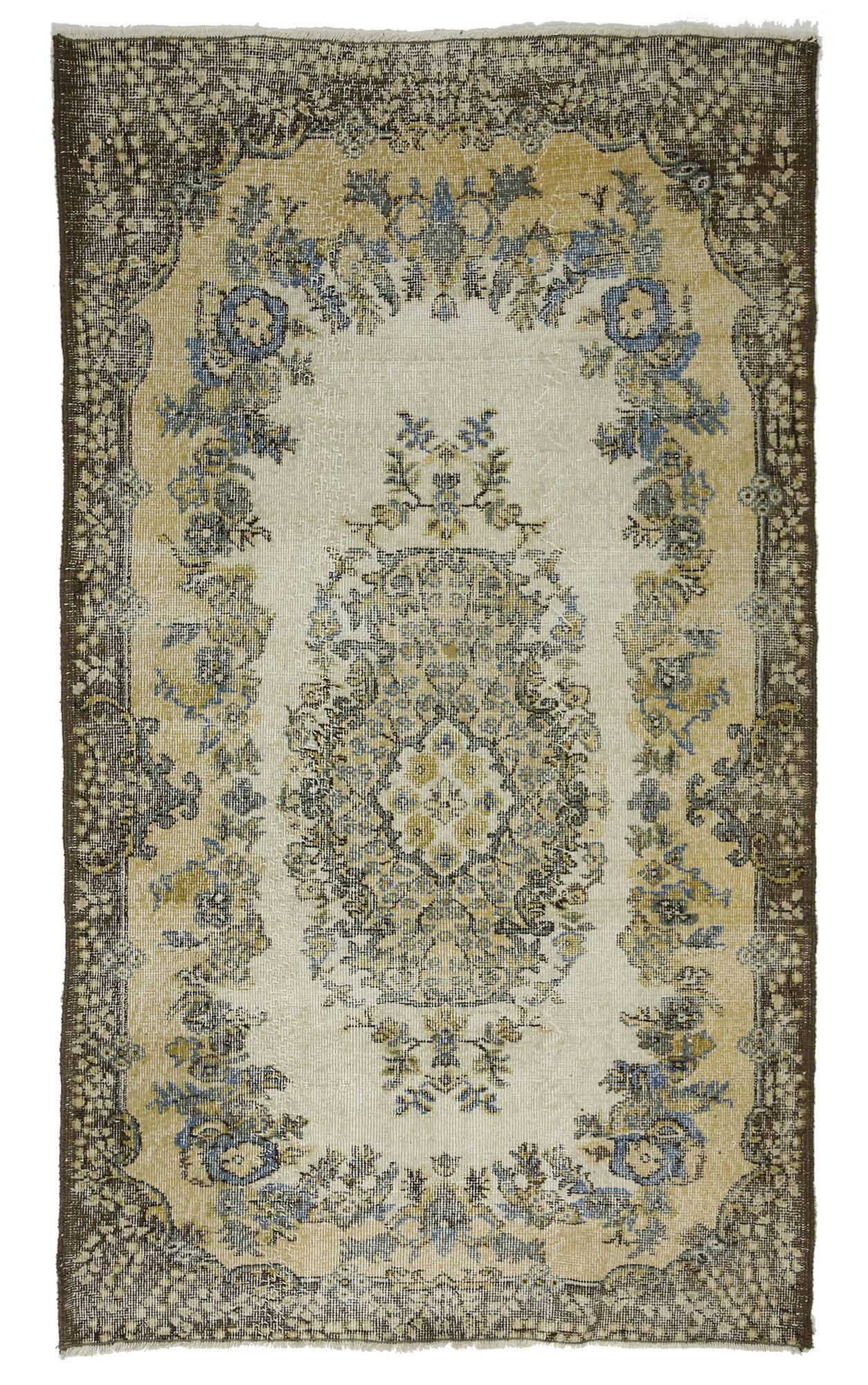 Turkish Anatolian Handmade Vintage Area Rug 200 cm x 126 cm