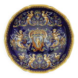 Melonniere faience Gien Renaissance decor blue background