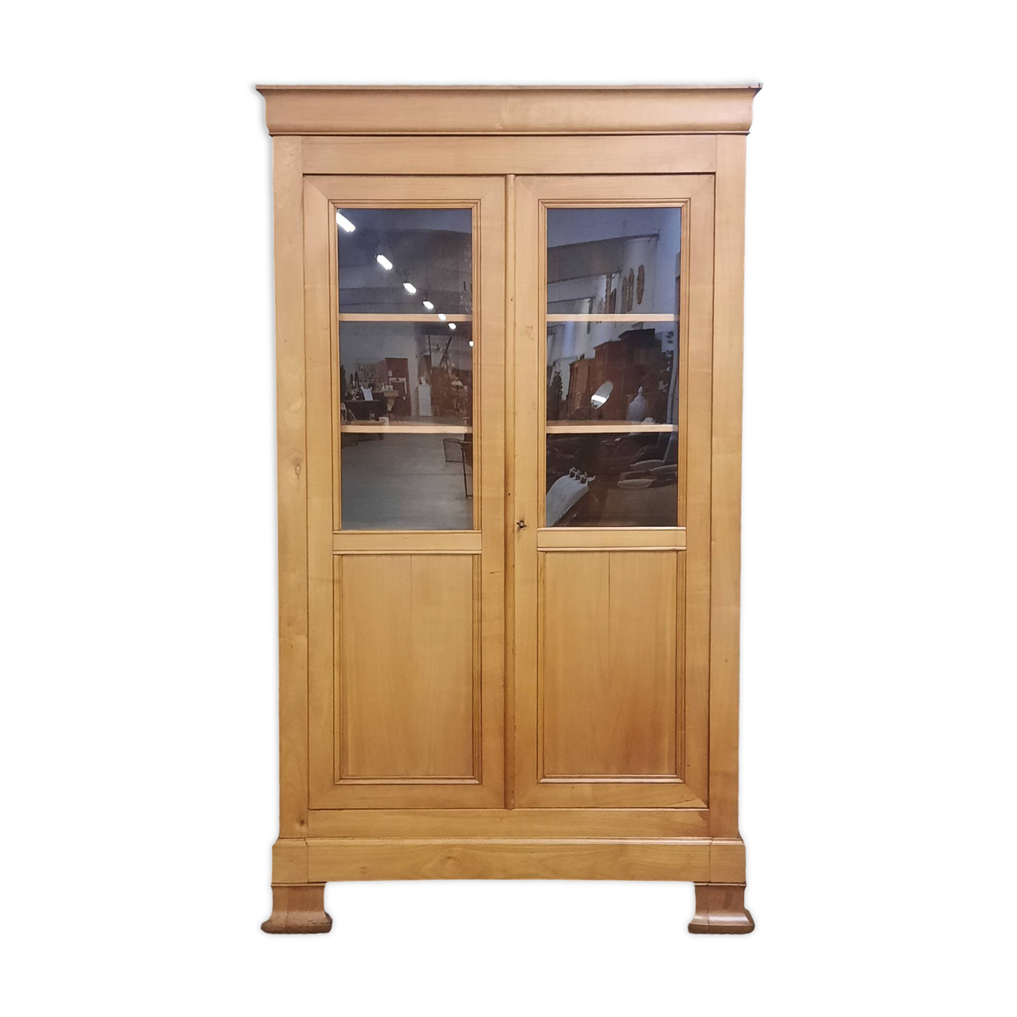 Louis Philippe style cherry wood bookcase