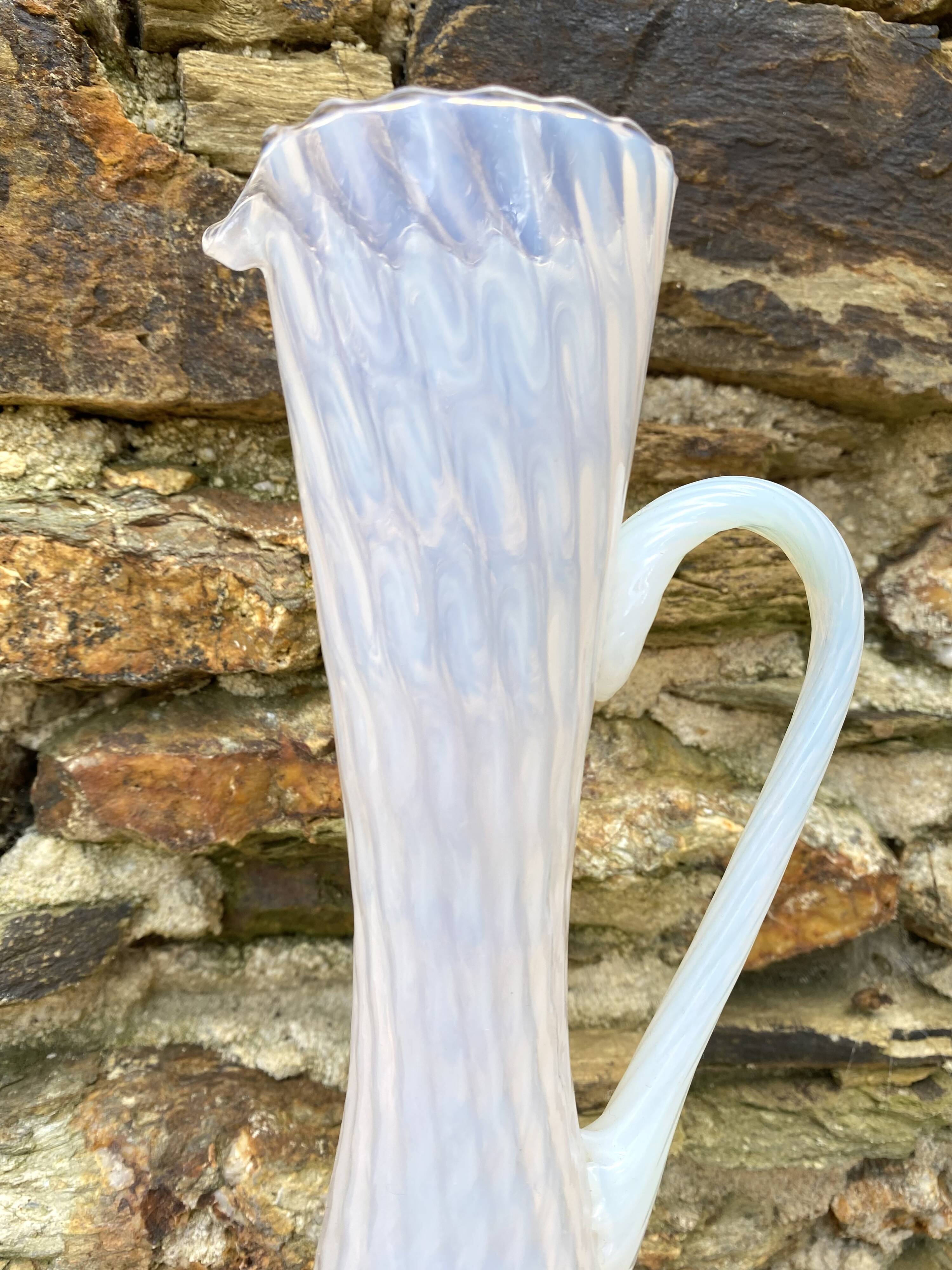 Opaline blown glass vase, Tuscany, Italy, 1960s-70s