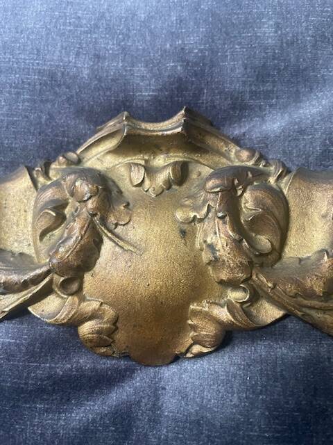 grand Louis XV style bronze pediment numbered