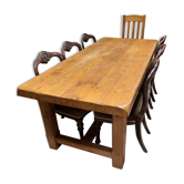 Solid wood farmhouse table