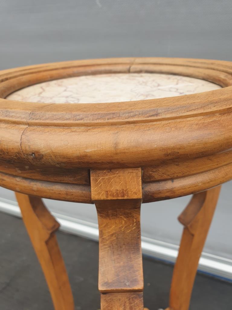 Sellette Art Nouveau Poirier and pink marble