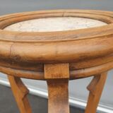 Sellette Art Nouveau Poirier and pink marble