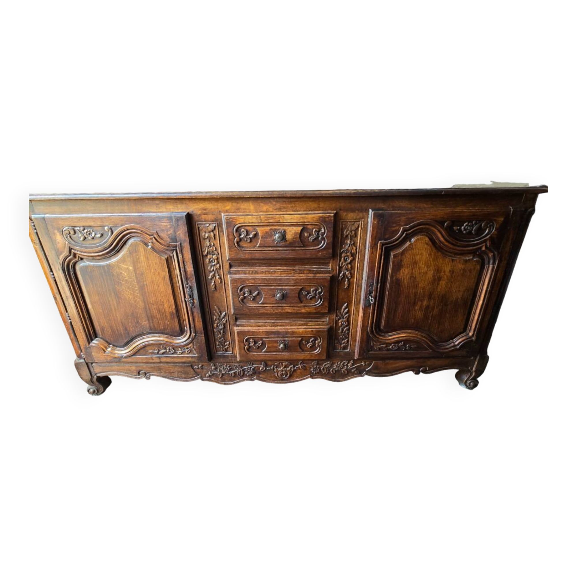 Antique solid carved sideboard