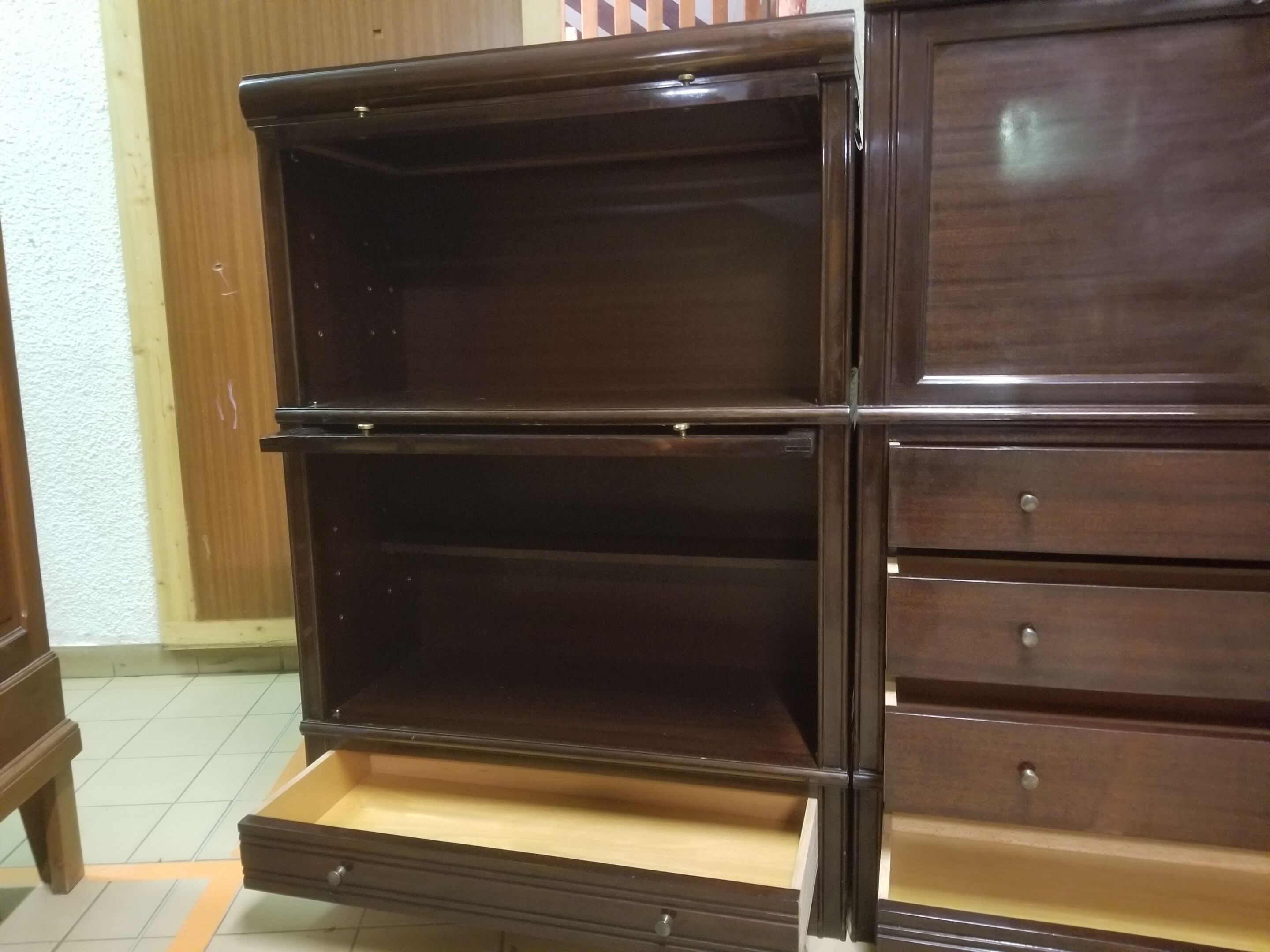 Modular vintage window secretary cabinet MD - 60s