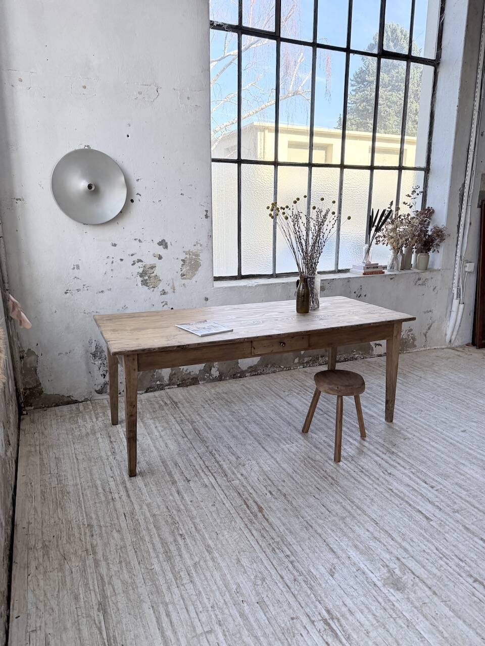 1950 pine farmhouse table 2m
