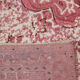Tapis de laine rose fait main oriental unique 1980s
