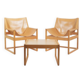 Set of armchairs and coffee table by Rainer Schell for Franz Schlapp, 1960s