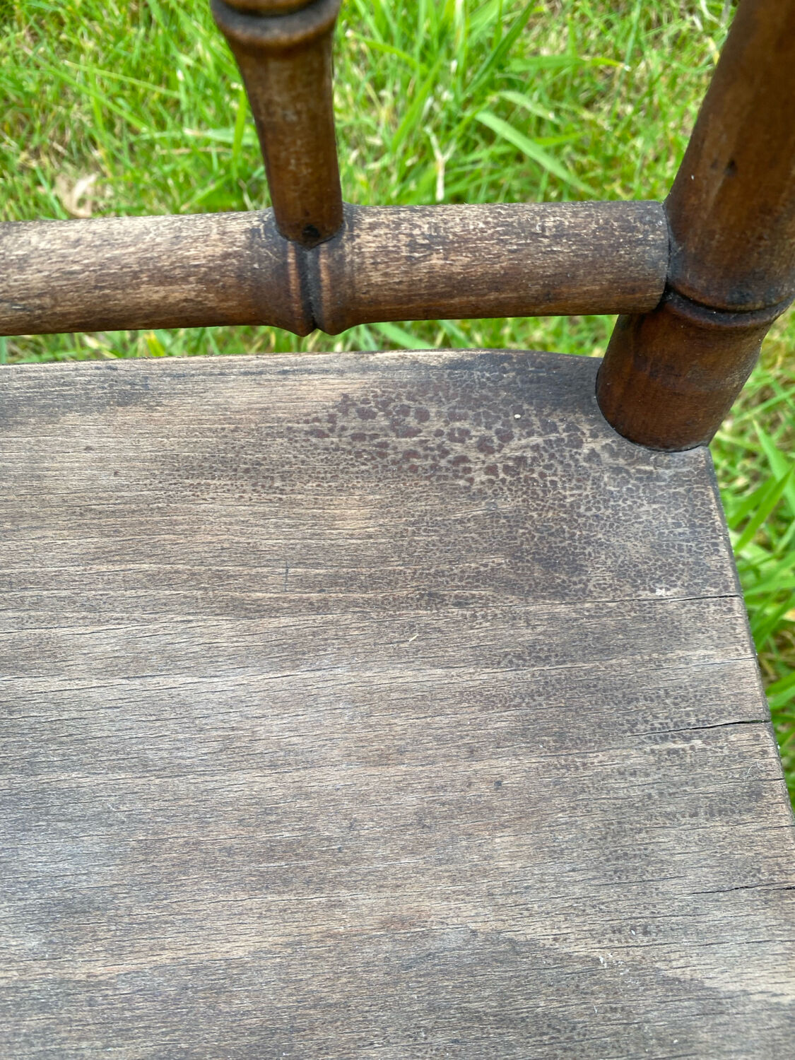 Old turned bamboo children's bench