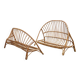 Vintage rattan basket bed 120cm x 190cm