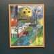 Huile sur toile originale suédoise – « Paysage urbain » par Margareta Strand – Vintage et encadrée – 62 × 50,5 cm (24,4" × 19,9")