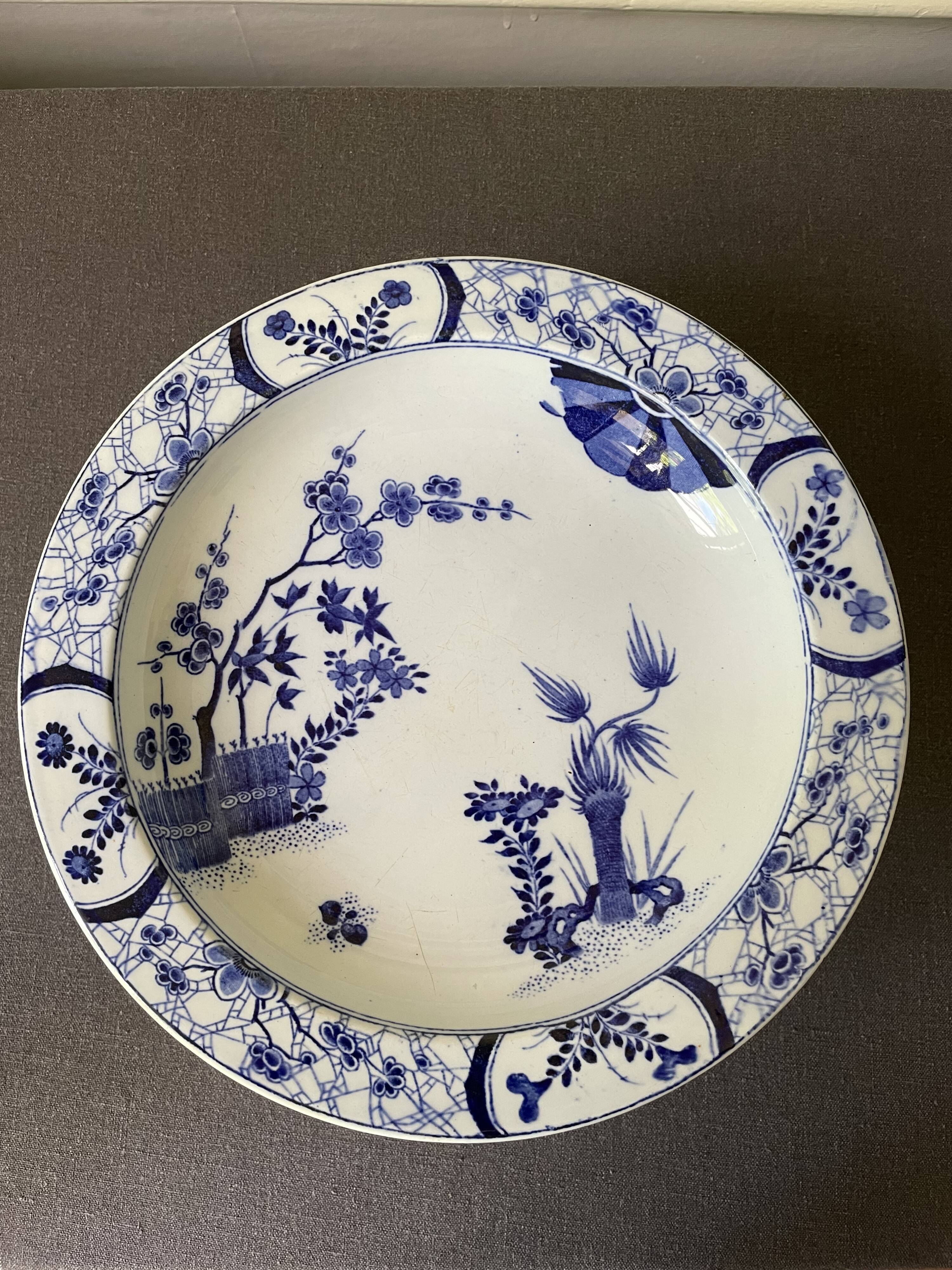 Earthenware compotier Creil & Montereau Japanese service 19th century