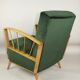 Fauteuil en velours d’olive, années 1970
