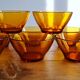 Set of 8 bowls in amber Duralex glass
