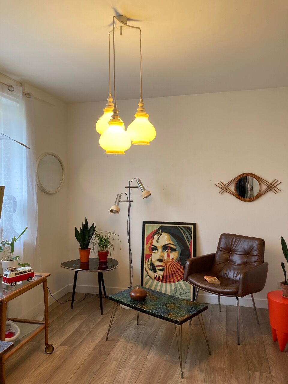 Vintage 3-light pendant light