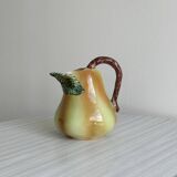Pear-shaped ceramic slip pitcher
