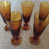 6 bubbled glasses