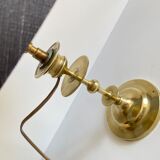 Old solid brass candle holder lamp