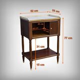 Mahogany curtain coffee table, Louis XVI style – mid-19th century