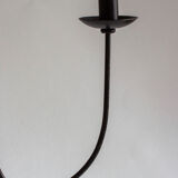 Wrought iron candlestick, handcrafted work, second half 20th century