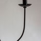 Wrought iron candlestick, handcrafted work, second half 20th century