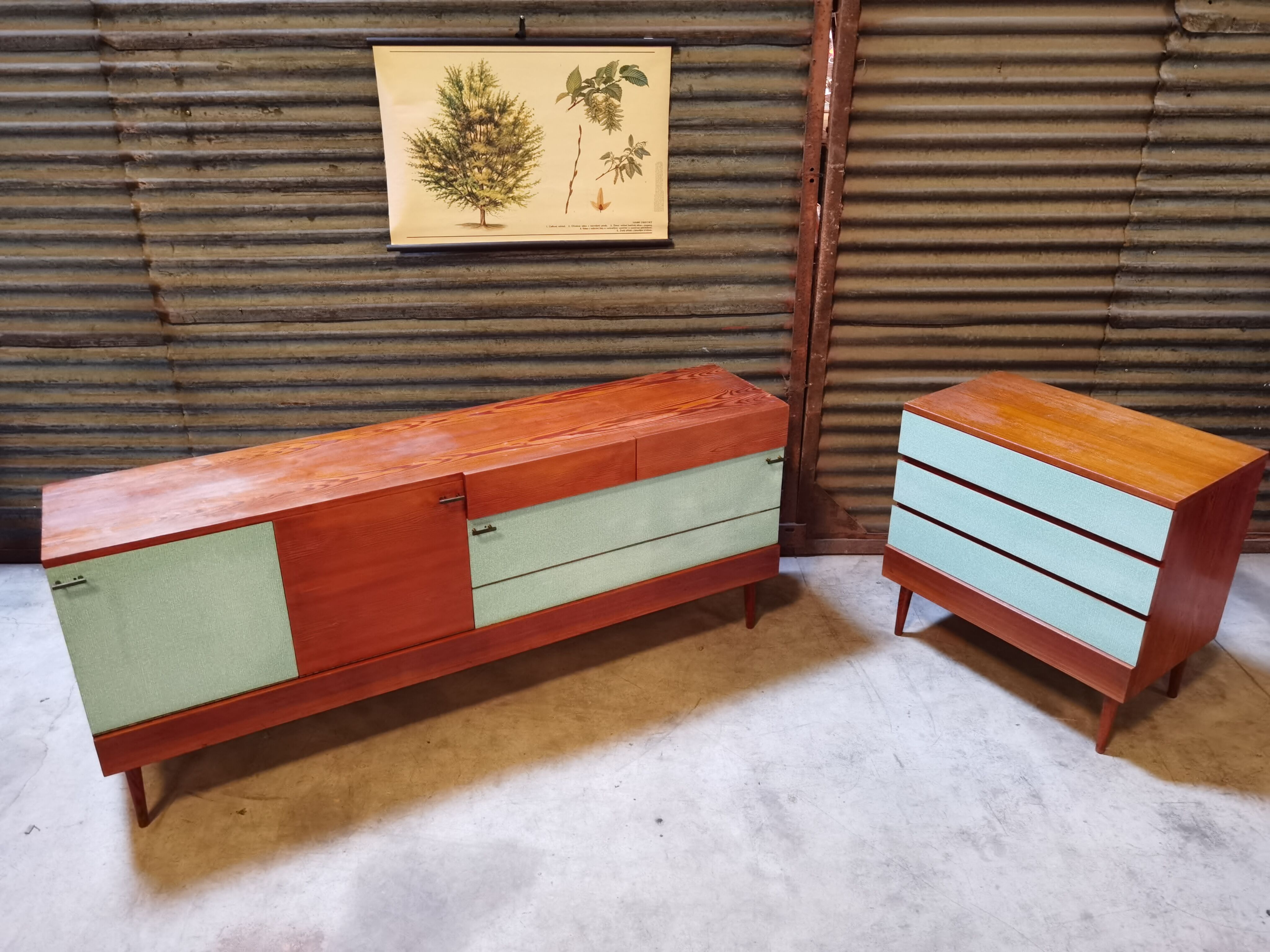 Czech wood and formica sideboard
