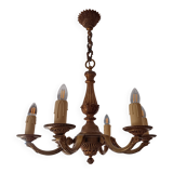 Louis XVI style bronze chandelier with 6 arms