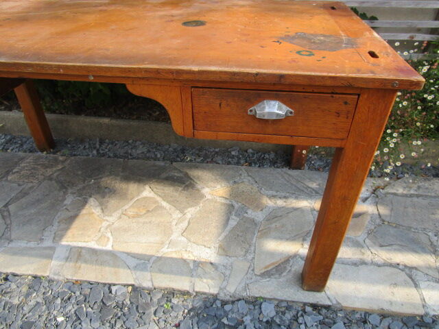 Oak workshop or work desk/table