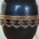 Napoleon III oil lamp electrified, black metal, golden garland.