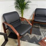 Design living room in black leather