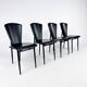 Set of 4 Postmodern Italian Dining Chairs, 1980s