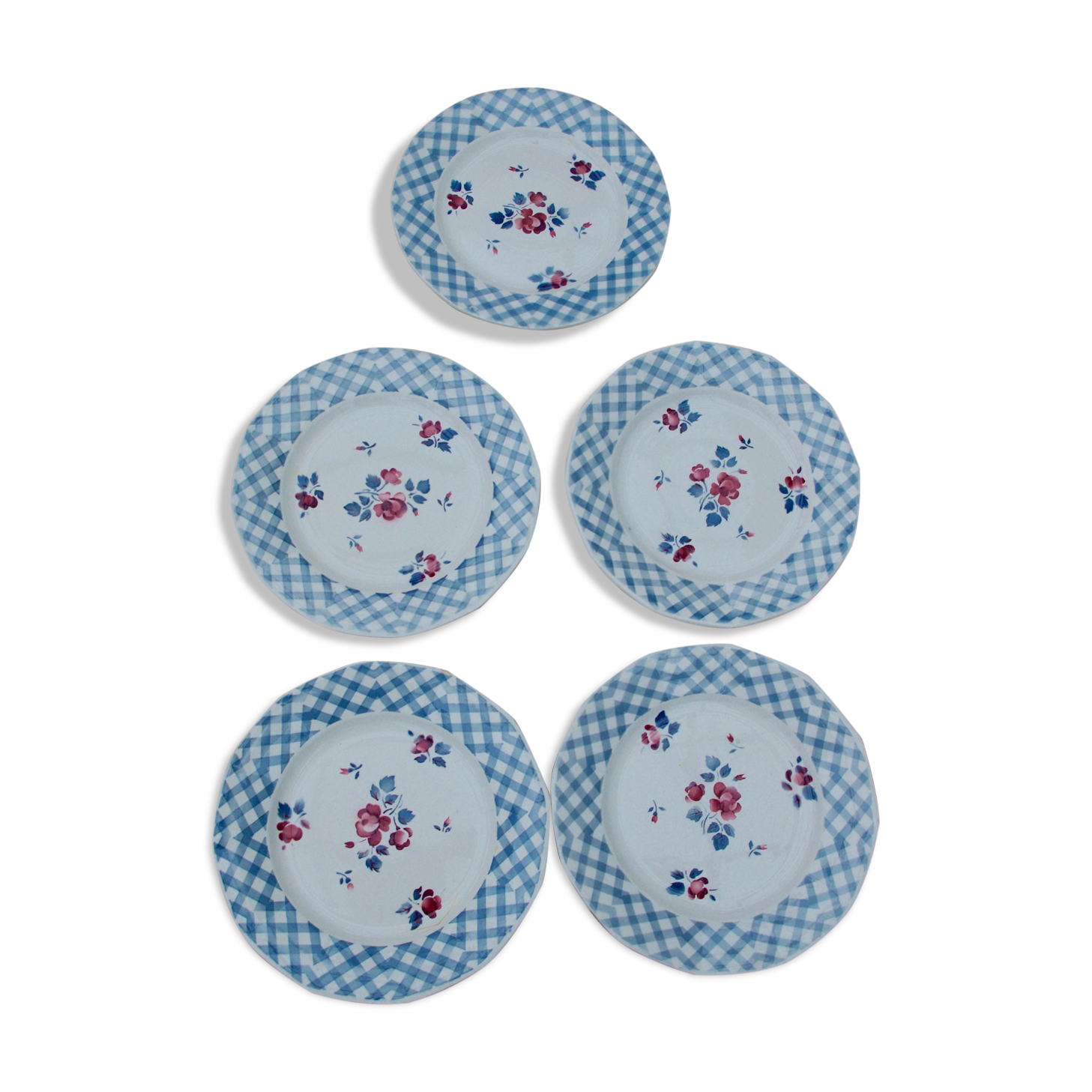Assiettes plates Digoin Sarreguemines modèle Bastia