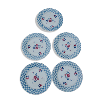 Assiettes plates Digoin Sarreguemines modèle Bastia