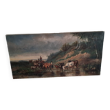 Huile sur toile XIXe