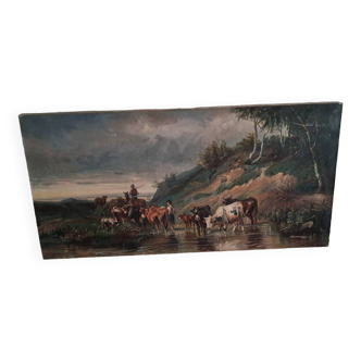 Oil on canvas 19th century