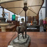 Table lamp in the Maison Charles style made of bronze featuring a horse.