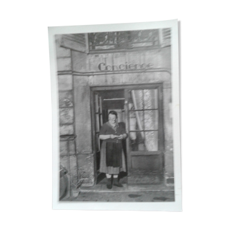 Photograph of a janitor of an old building