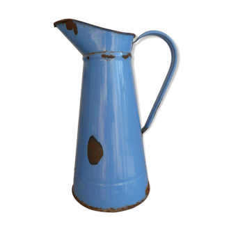 Old blue enamelled broc