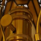 Antique art nouveau lamp with bronze base, 53x32 cm,