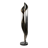 Polished and brushed metal lamp, 1970s