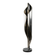 Polished and brushed metal lamp, 1970s