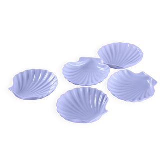 Set of 5 scallop-shaped ramekins