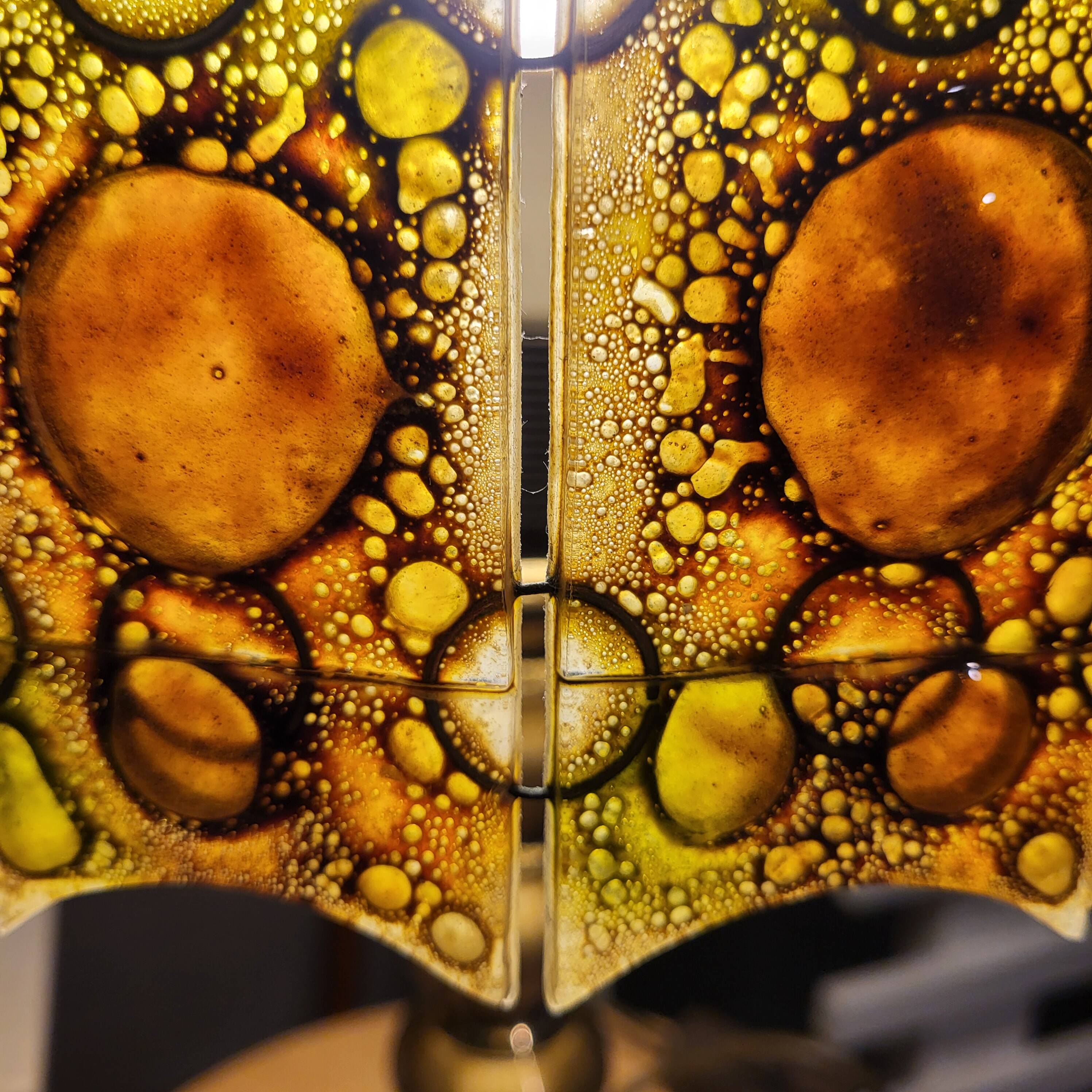 Felipe Derflingher table lamp, amber 1960,70